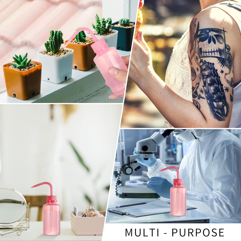 Oubest 4pcs Small Squeeze Bottles 150ml 5oz Wash Bottle Ldpe Plastic Squirt Water Bottle for Medical Label Tattoo Lash Water Succulent Watering Irrigation - Image 5